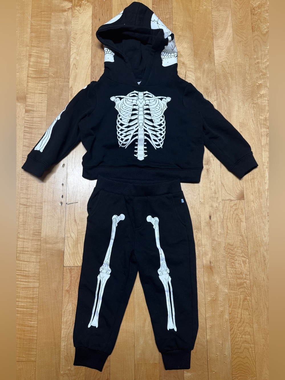 Posh Peanut Bamboo Fleece Hoodie Jogger Set Classic Skelly Skeleton 18-24 months